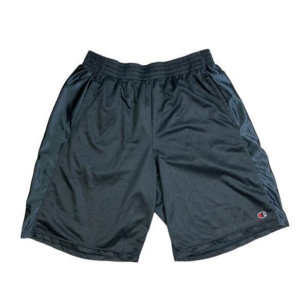Champion Men's Vintage Mesh Basketball‎ Shorts XL Black Sports Casual Pockets - Picture 1 of 9